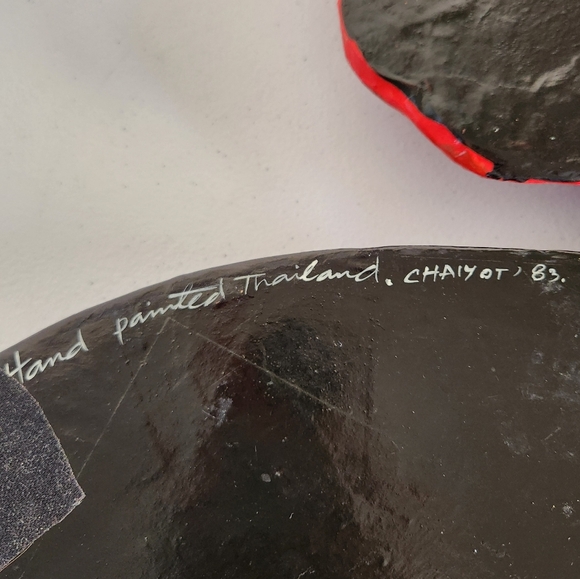 Rooster Tray Large Country Handpainted French Farmhouse Chic Decor Black Vintage - Picture 9 of 11